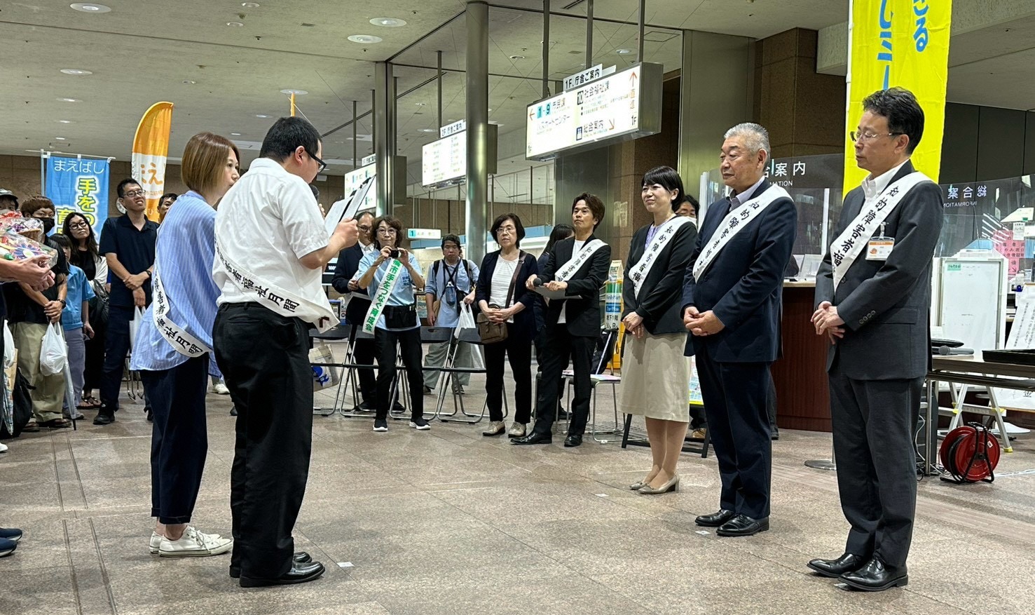 関係者と小川市長