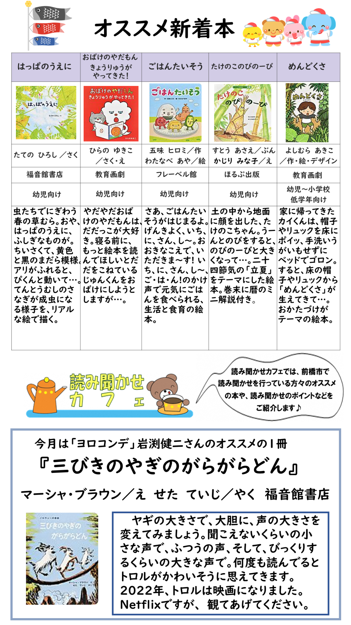 前橋こども図書館だより2026年5月号ウラ
