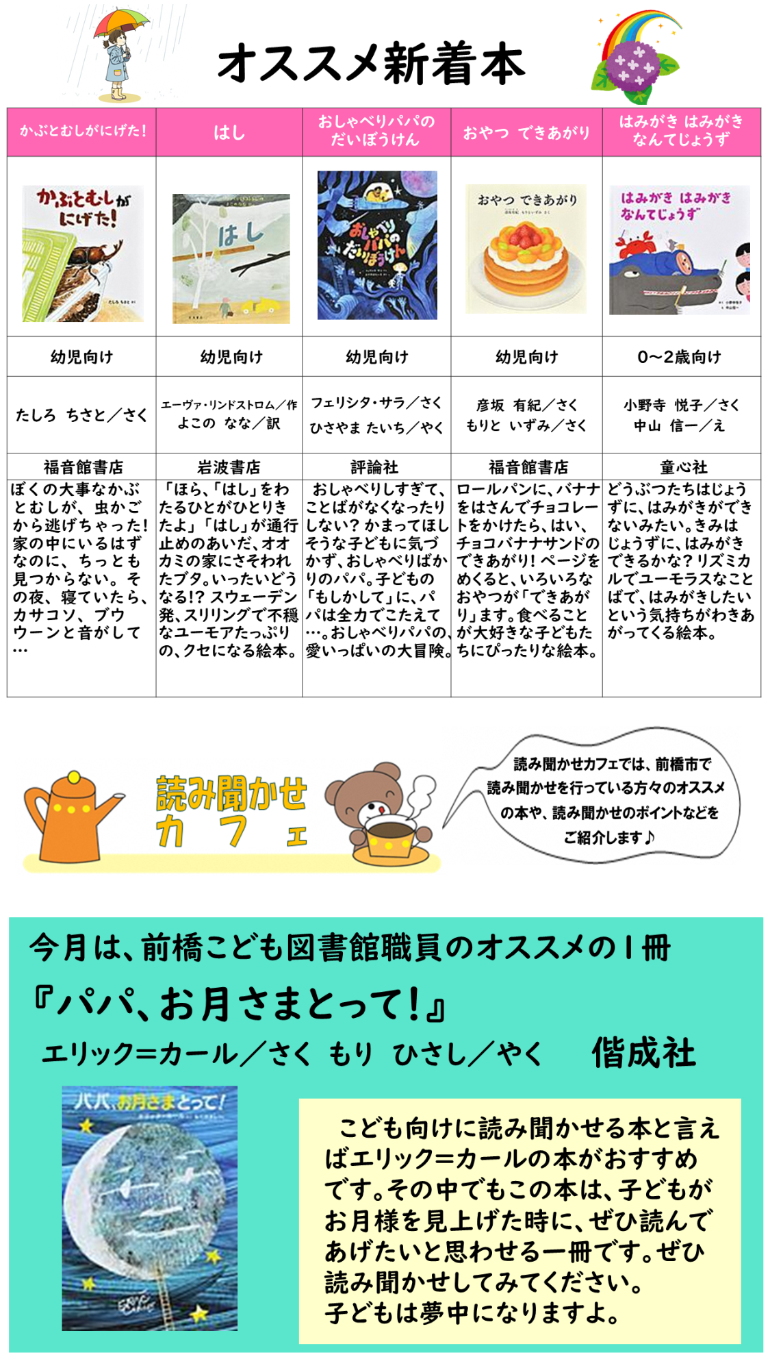 前橋こども図書館だより2026年6月号ウラ