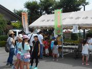 収穫祭で長い行列ができるきよさと焼き。大人気です。