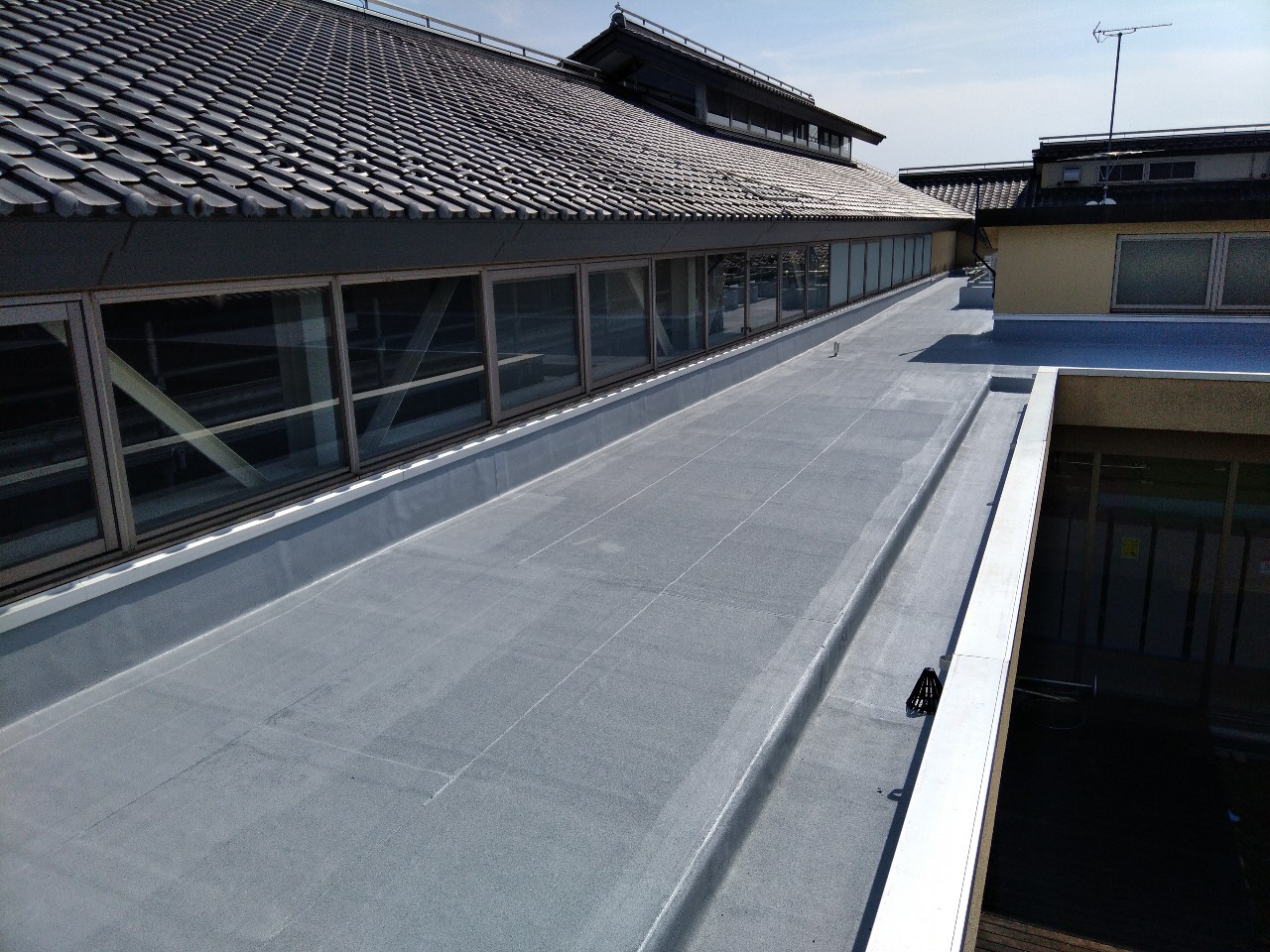 屋上防水が完成した写真