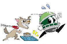 (イラスト)犬はメータボックスから離してください