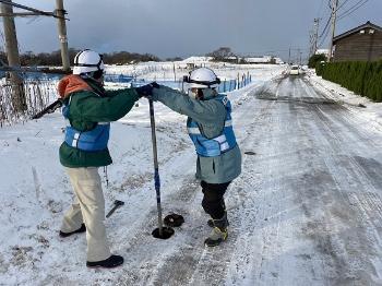 バルブ操作で漏水探知