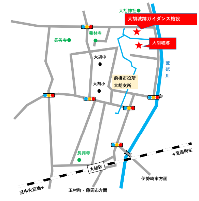 大胡城跡ガイダンス施設案内図