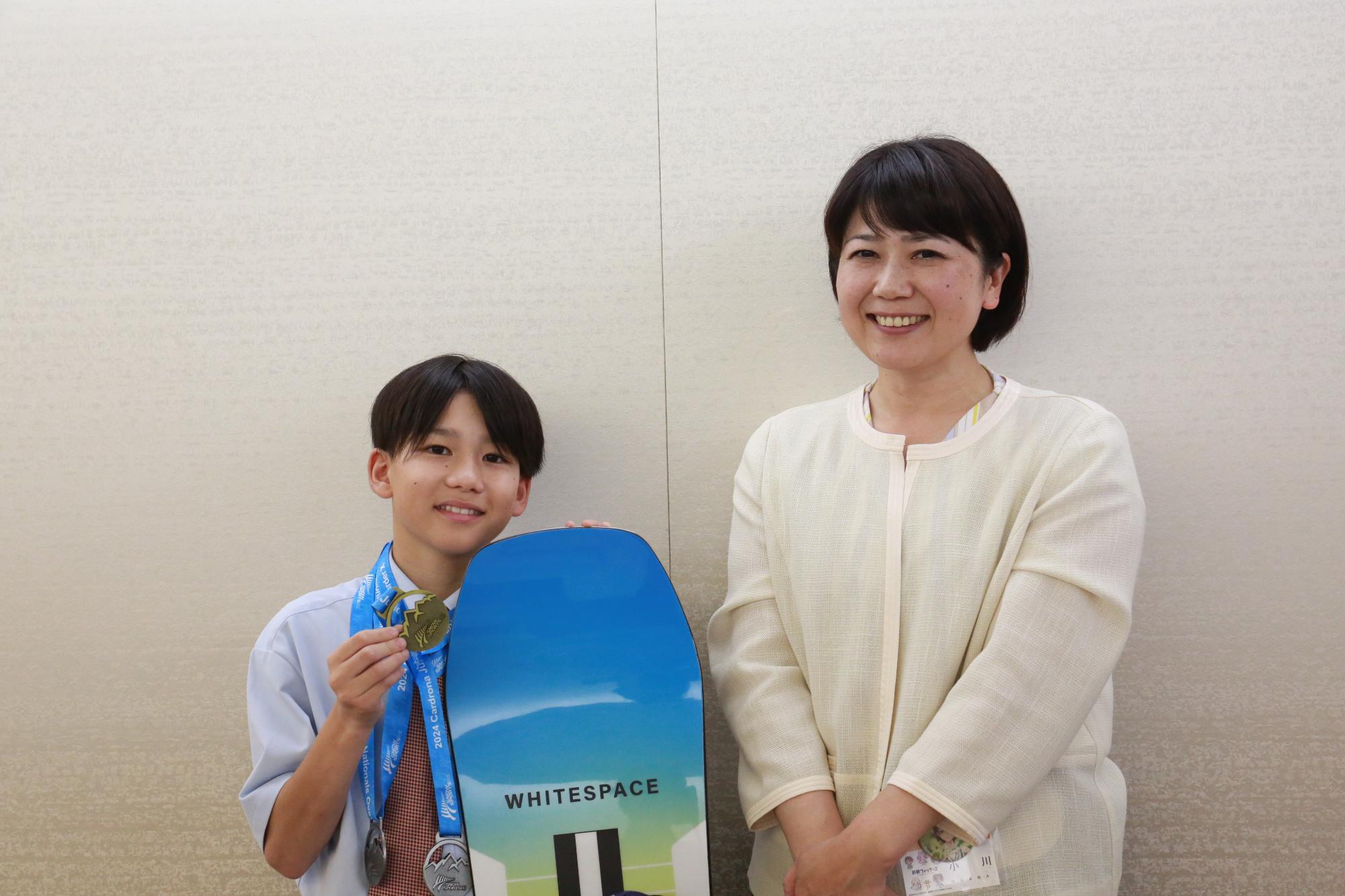杉田選手と小川市長