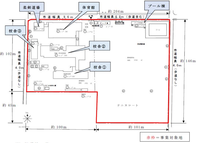 春日中配置図