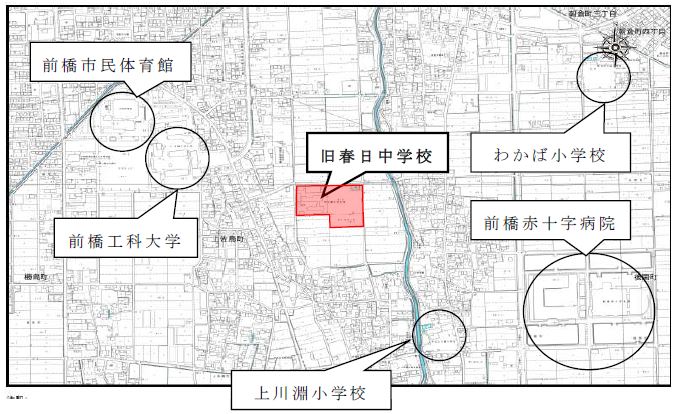 春日中周辺の位置図