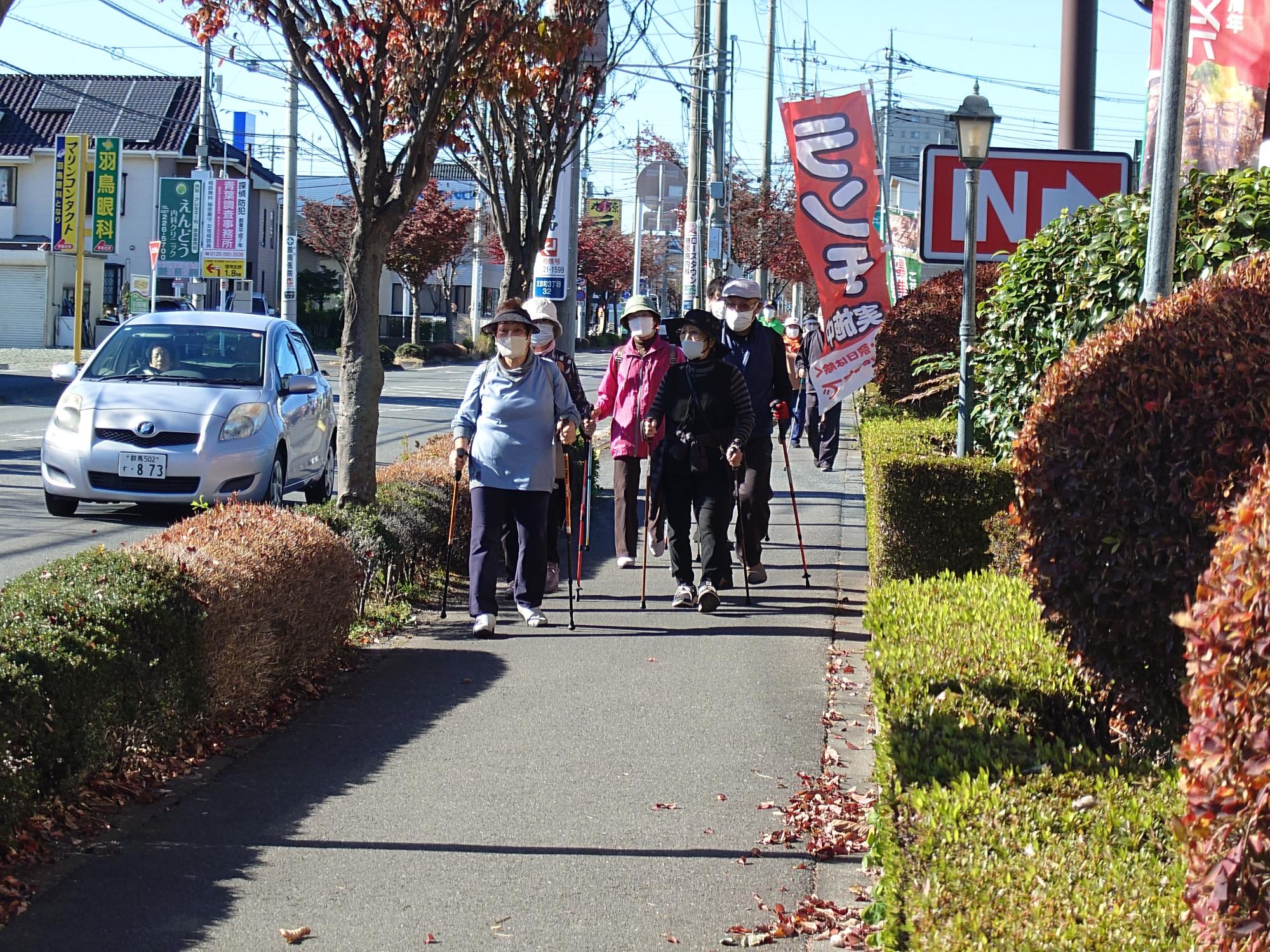 ウォーキングの様子