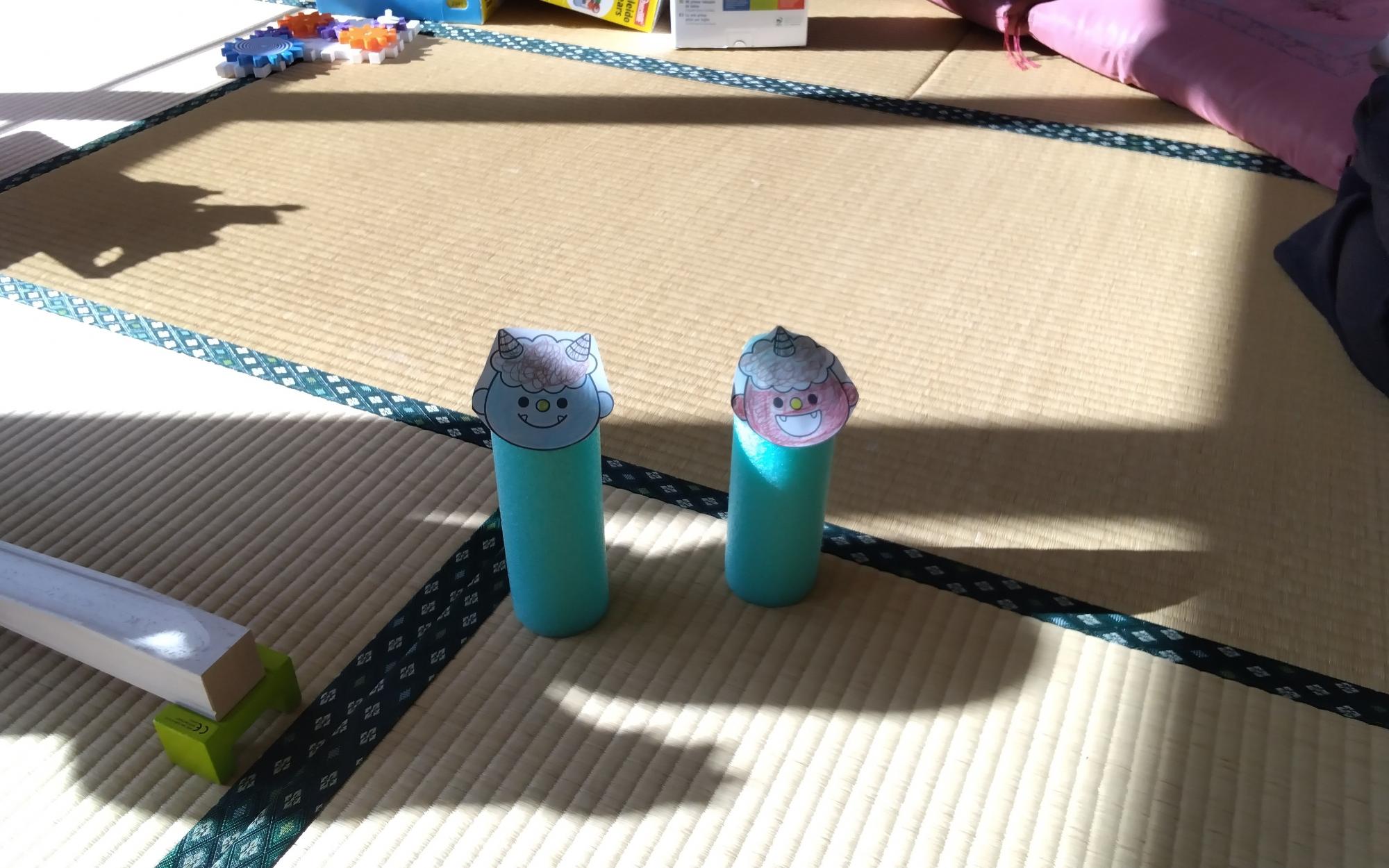 完成した節分のおもちゃ