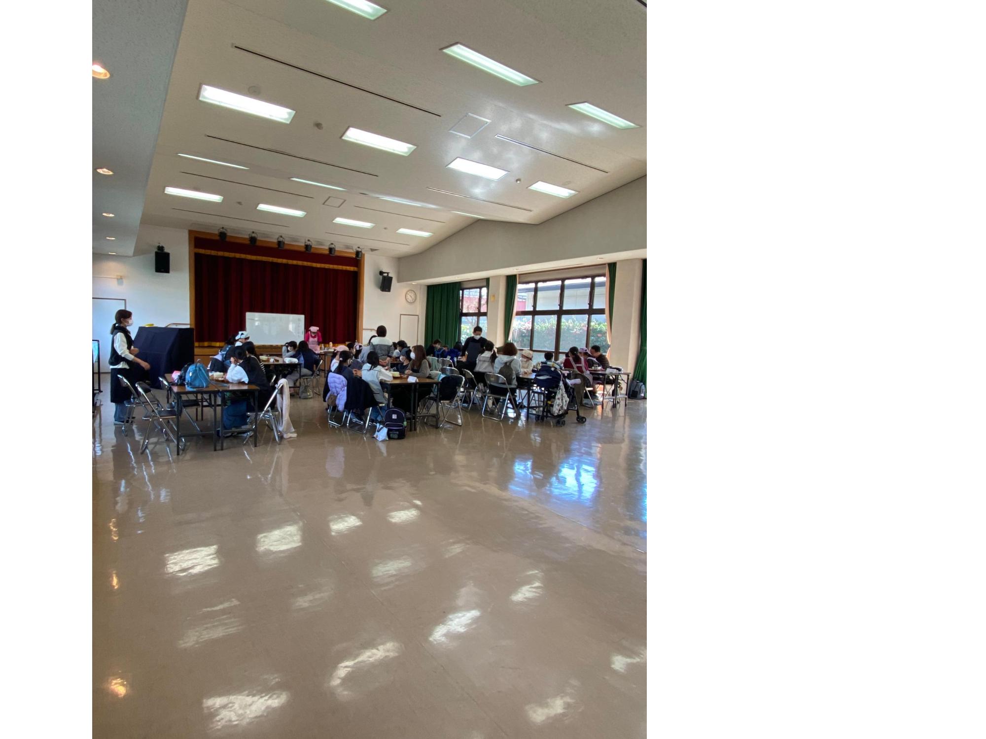 親子防災教室の会場の様子