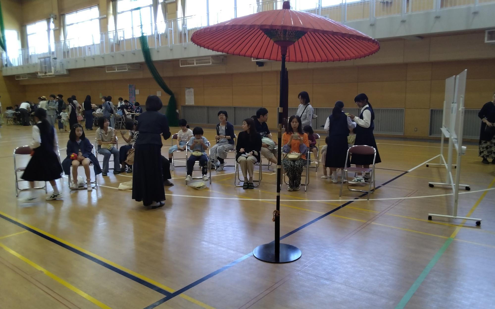 五中茶道部による野点