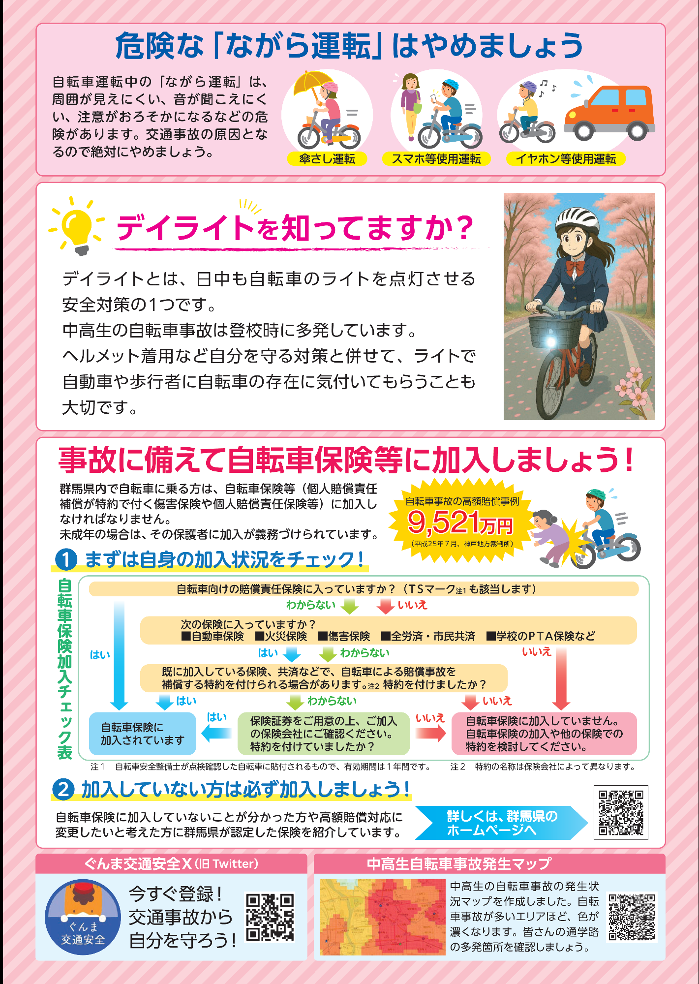 自転車マナーアップチラシ裏