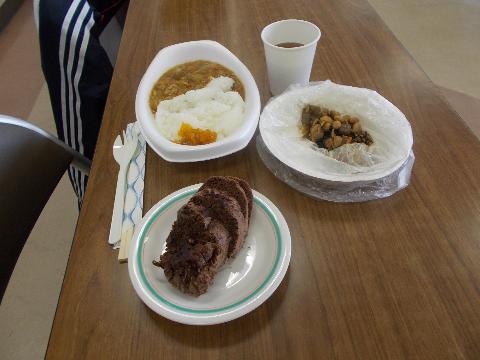 完成したカレーなど