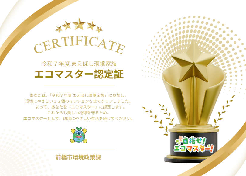 エコマスター認定証イメージ画像