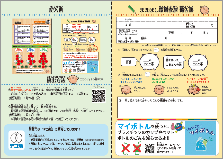 令和6年度まえばし環境家族（裏面）