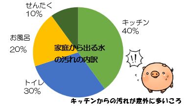水の汚れの原因のグラフ