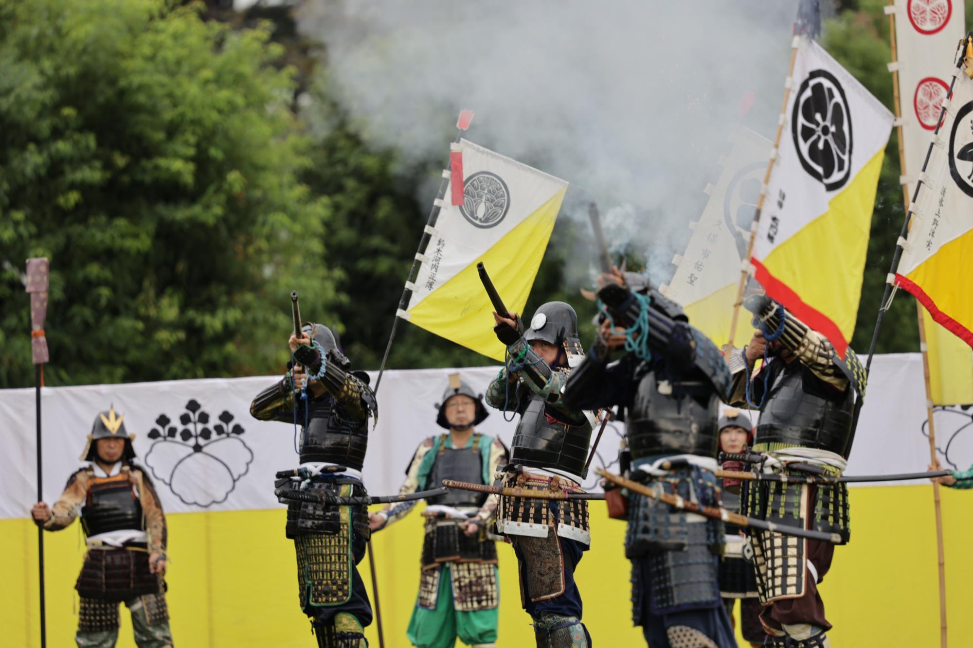 "前橋藩"火縄銃鉄砲隊演武