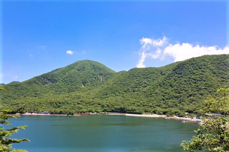 赤城山と赤城大沼です