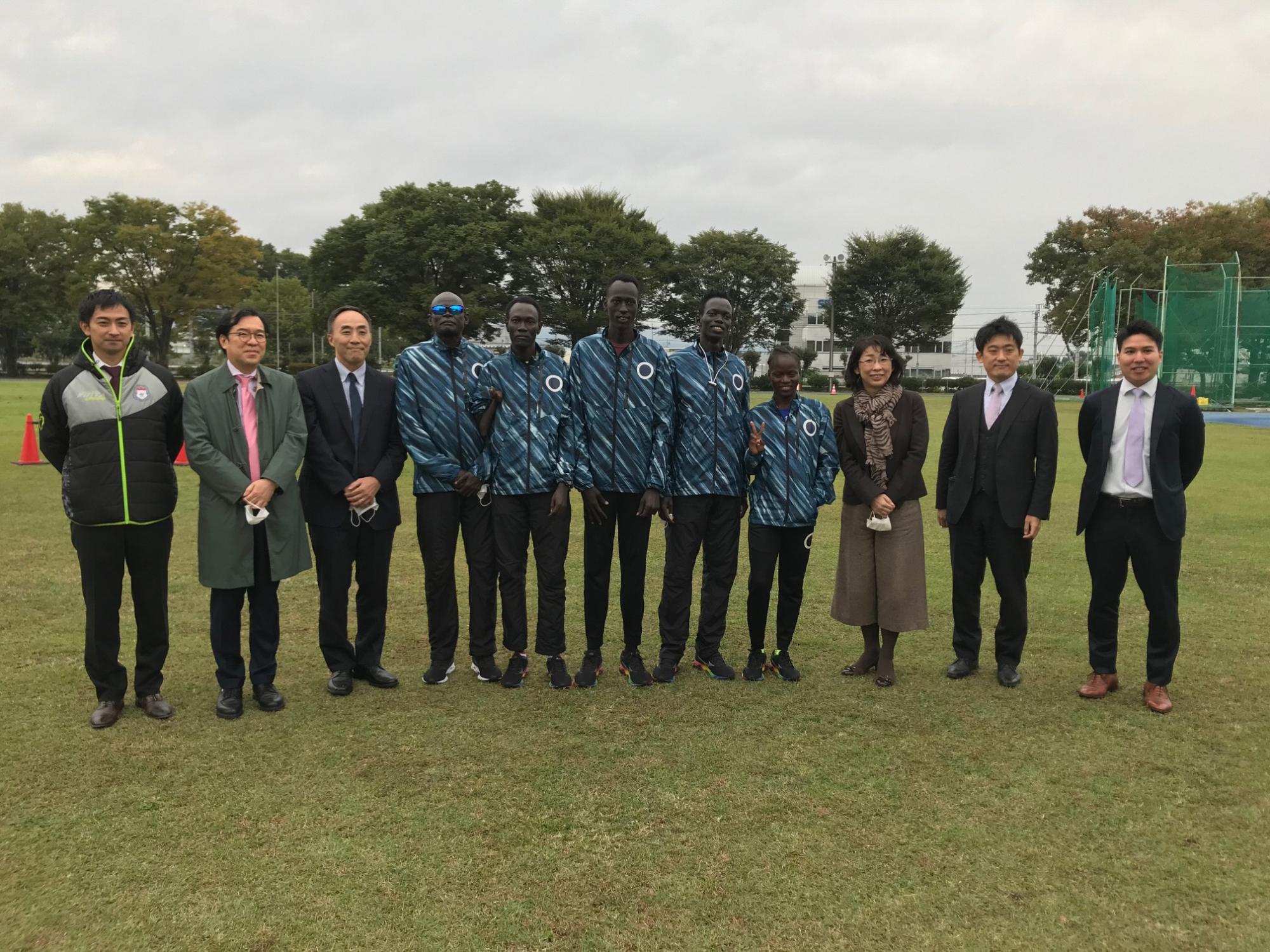 JICA南スーダン事務所新所長による選手団激励訪問