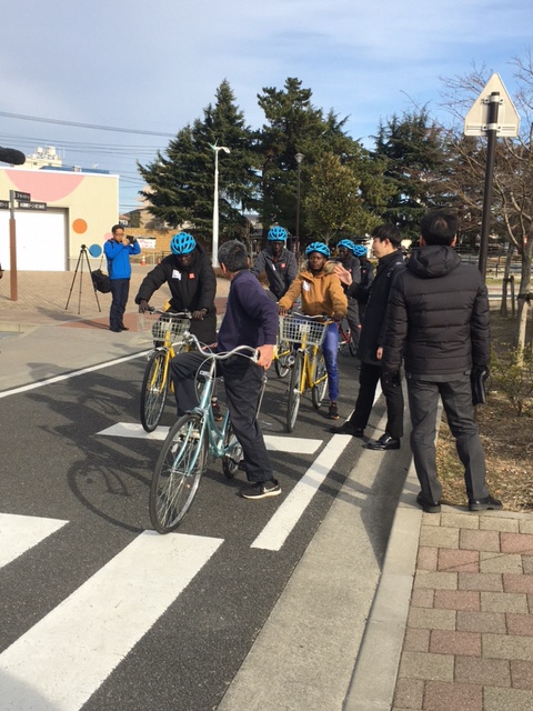 自転車練習の様子