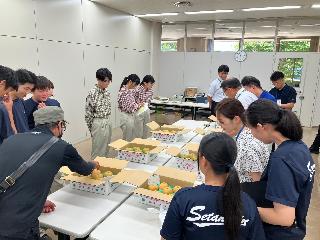 第48回前橋市梨（幸水）共進会審査の様子