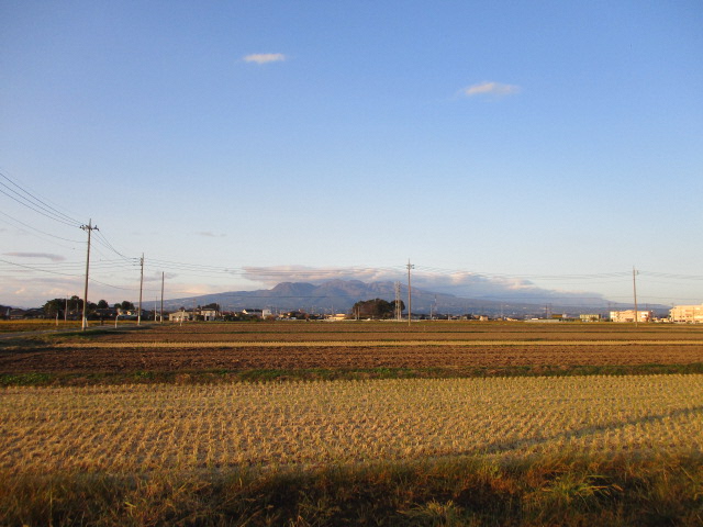 上川淵公民館上北分館から眺望する赤城山