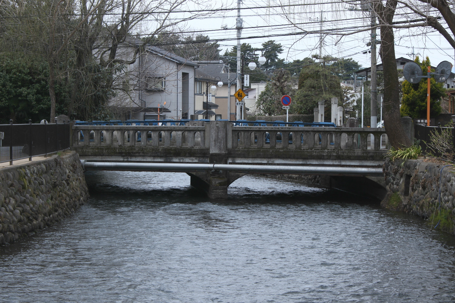 広瀬川河畔と柳橋
