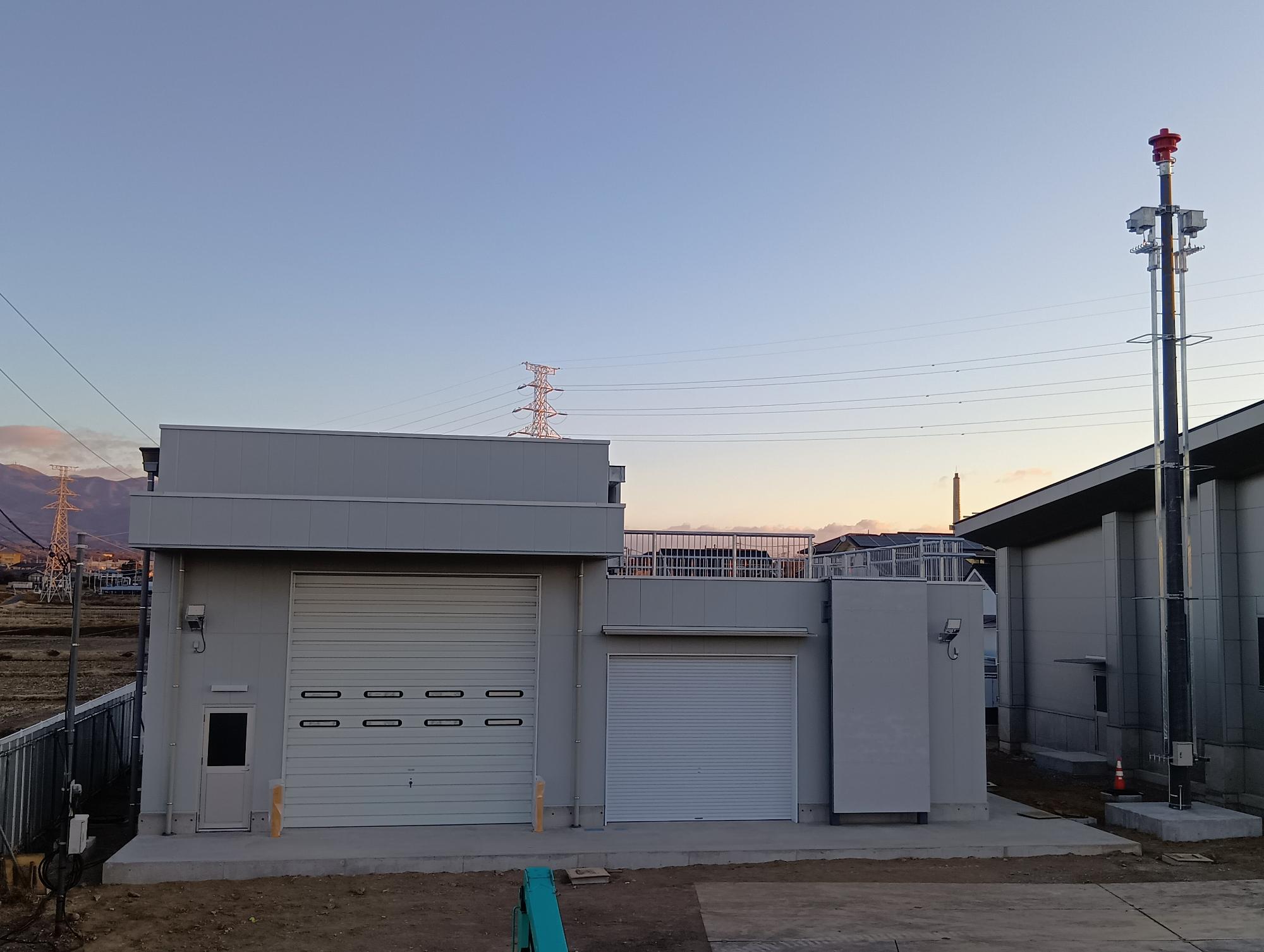 水防倉庫兼訓練棟写真