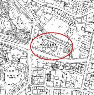 実施場所を示した赤い丸のついた地図の画像