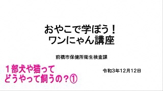 ワンにゃん講座1～1部 犬や猫ってどうやって飼うの？～